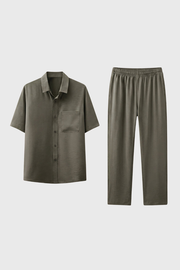 Men’s Short-Sleeve Shirt & Trouser Set