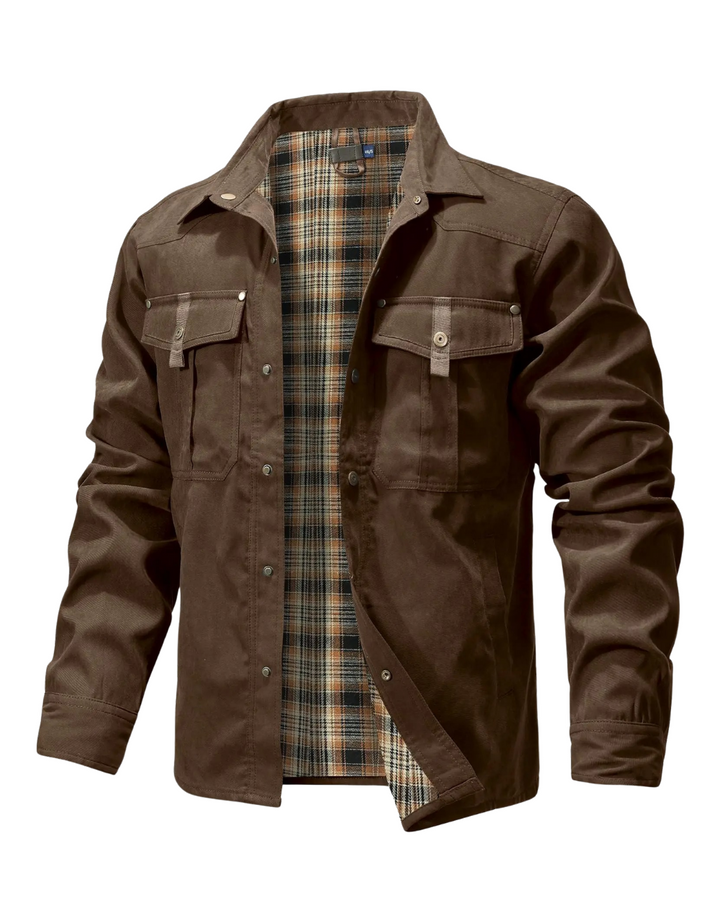 Men’s Check-Lined Utility Overshirt