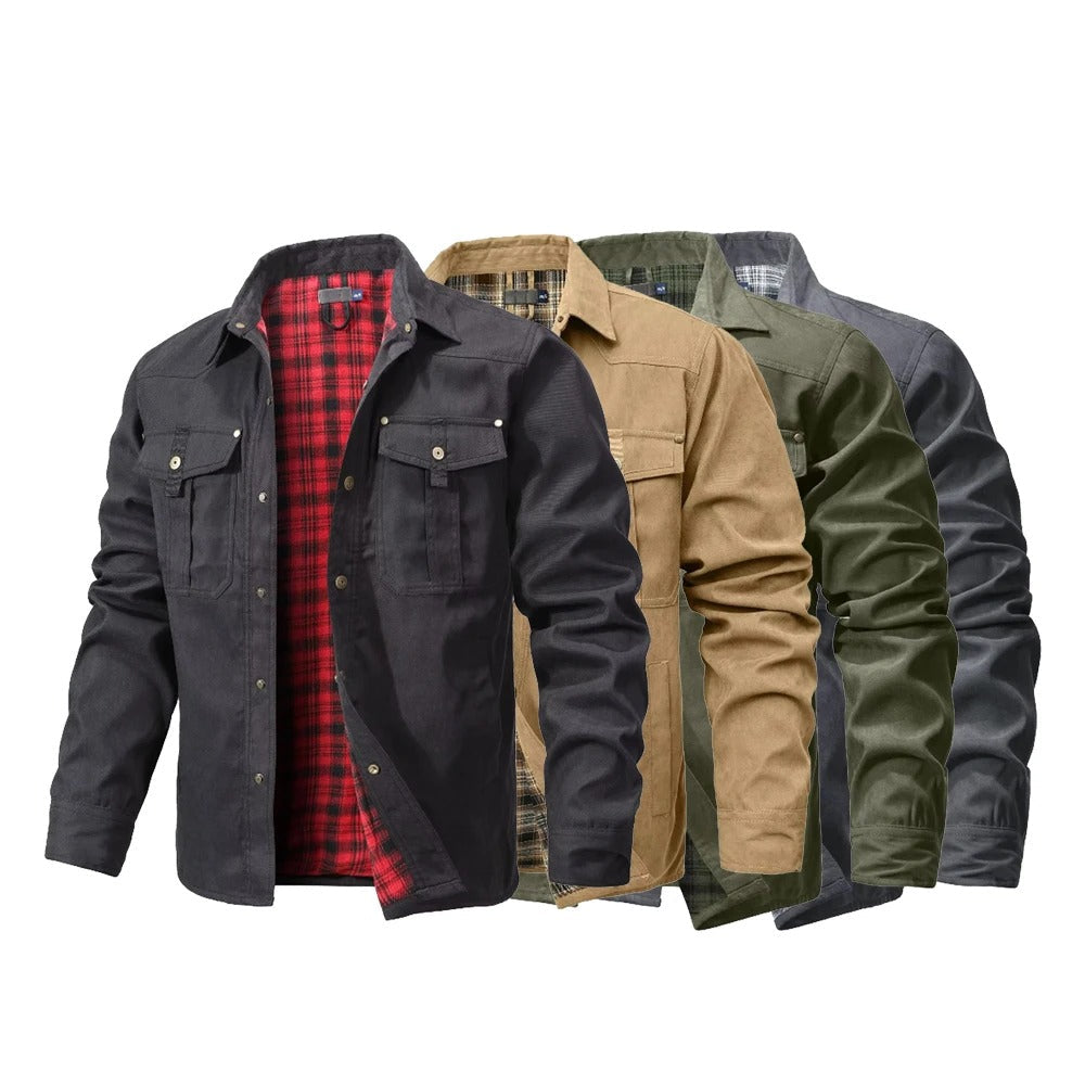 Men’s Check-Lined Utility Overshirt