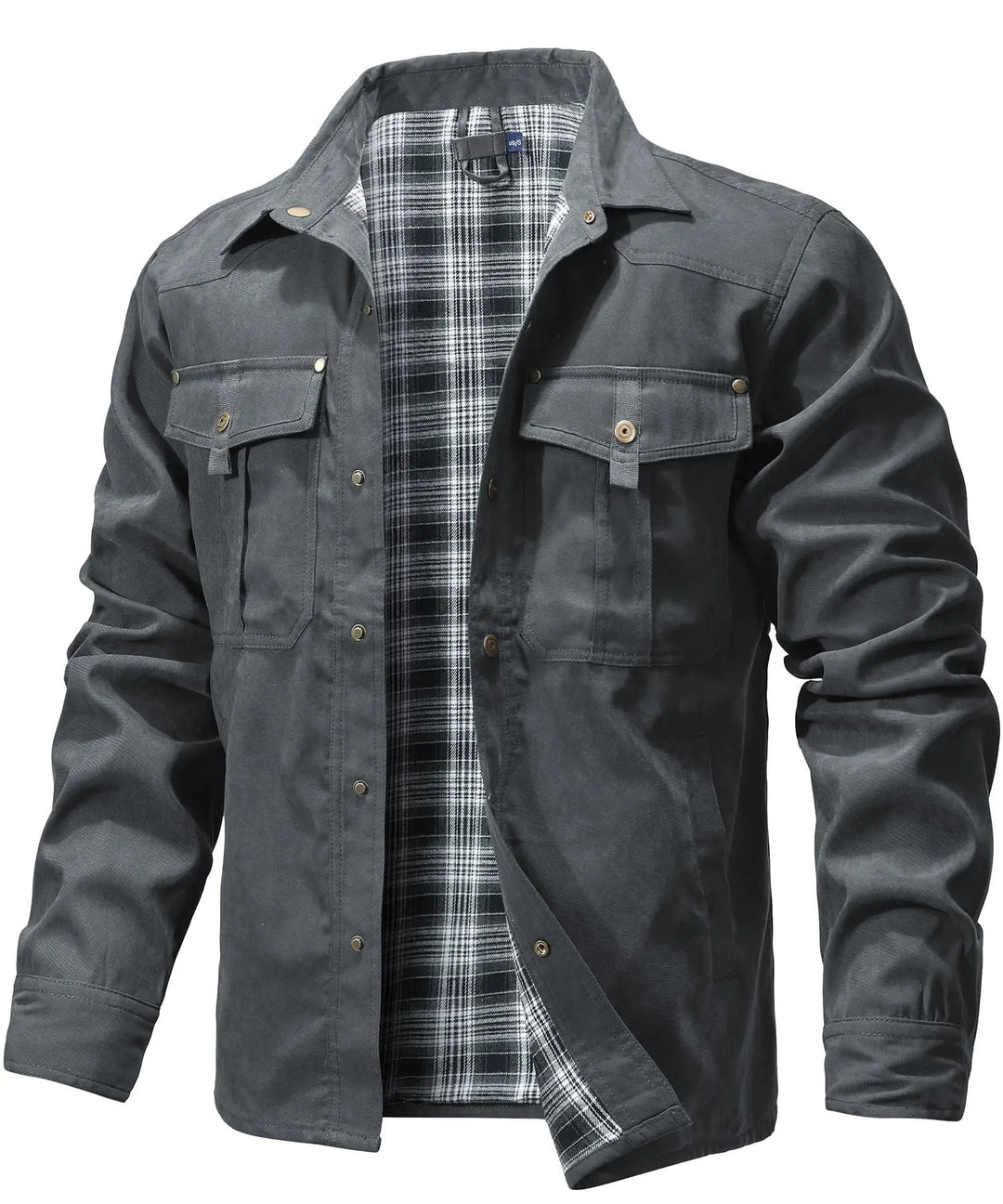Men’s Check-Lined Utility Overshirt
