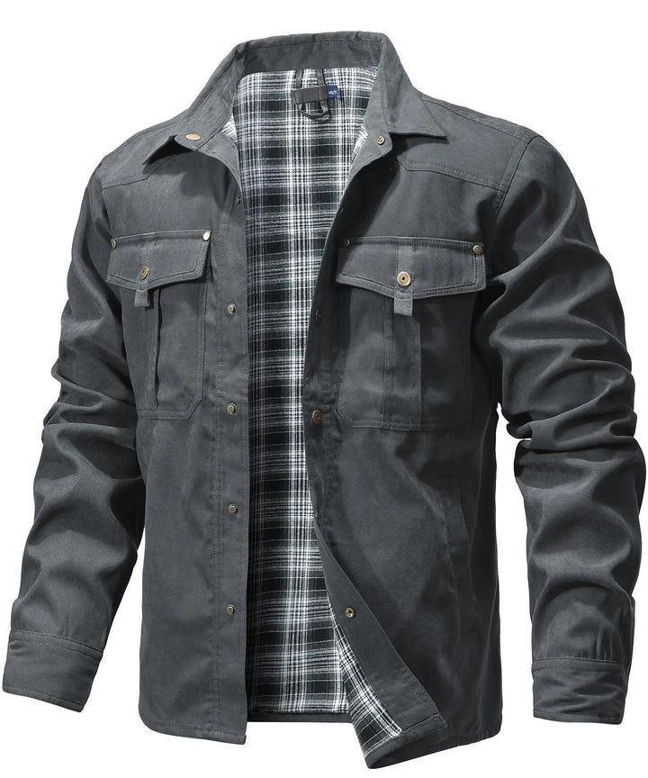 Men’s Check-Lined Utility Overshirt