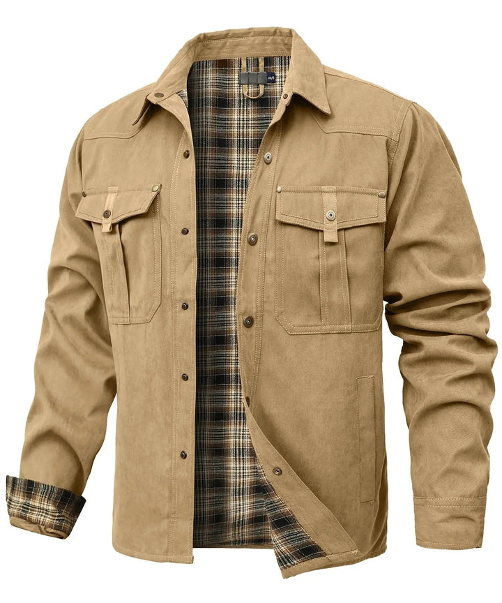 Men’s Check-Lined Utility Overshirt