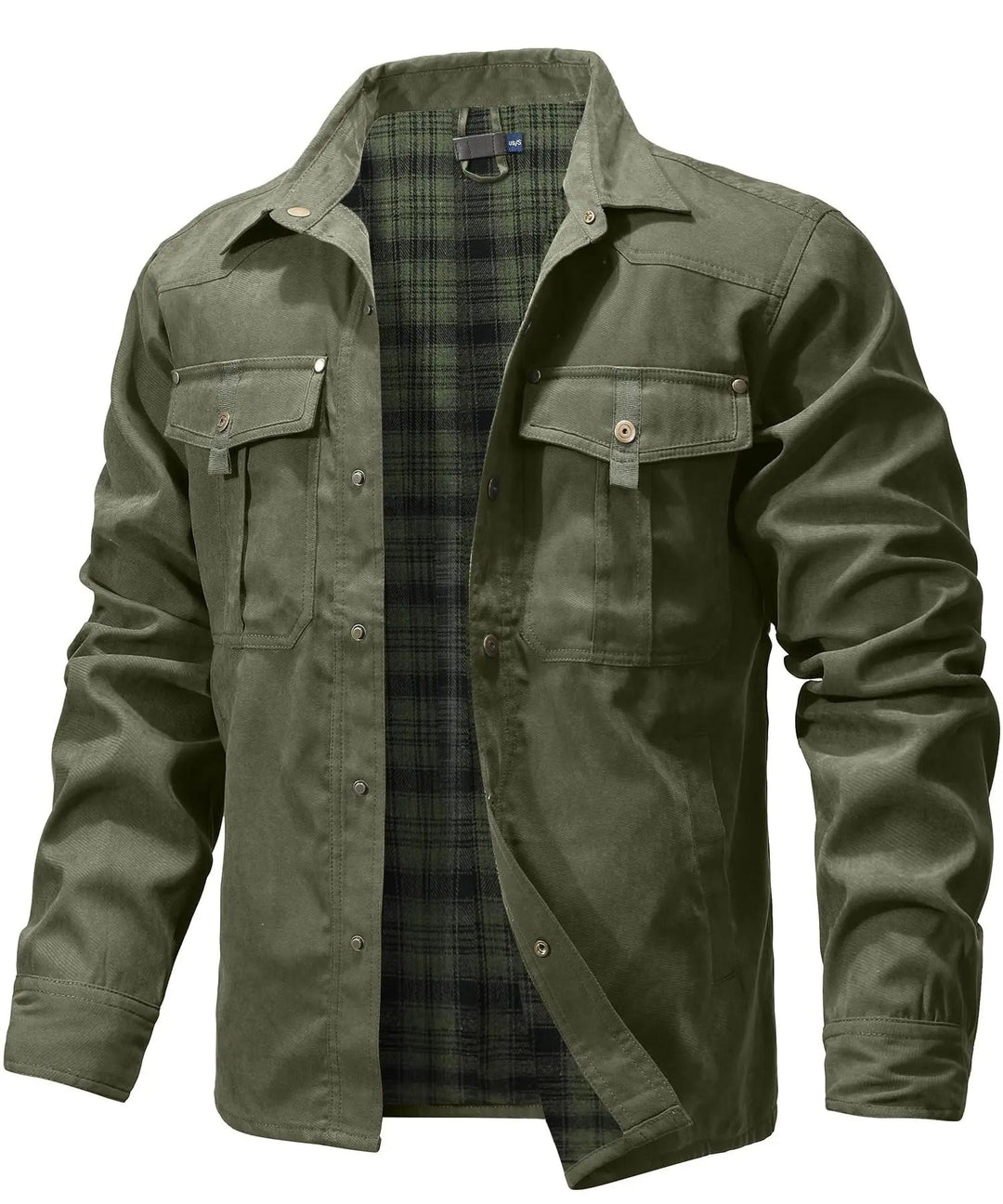 Men’s Check-Lined Utility Overshirt