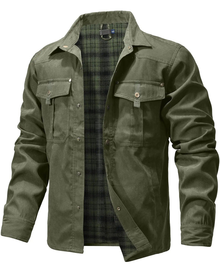 Men’s Check-Lined Utility Overshirt