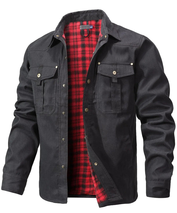 Men’s Check-Lined Utility Overshirt