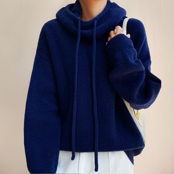 Women’s Oversized Cowl-Neck Knitted Jumper