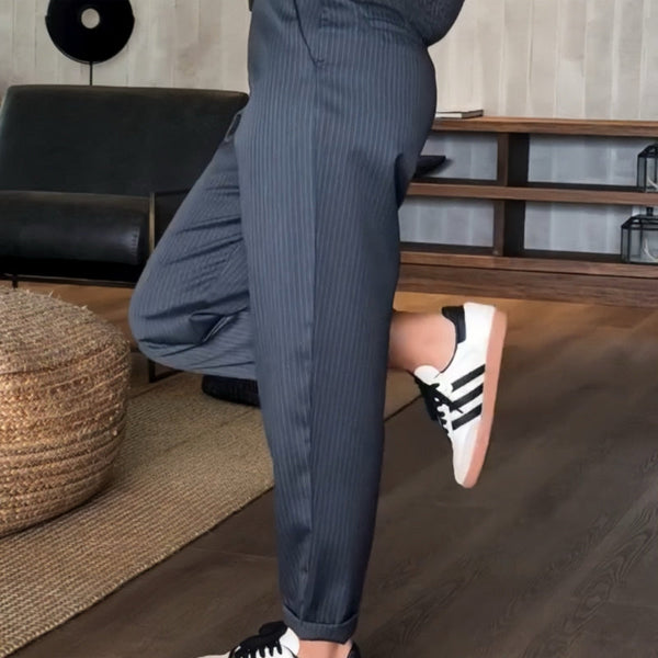 MATHILDA | ELEGANT, FIGURE-FLATTERING TROUSERS WITH STRIPES