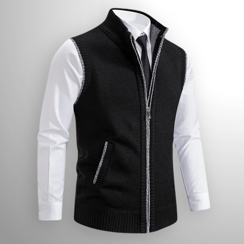Men’s Zip-Up Knitted Gilet