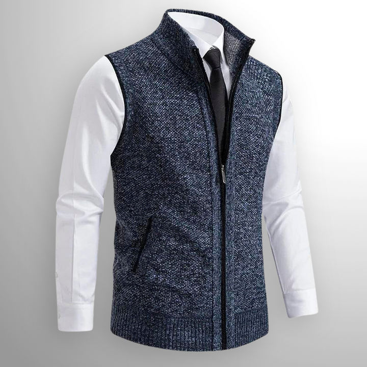 Men’s Zip-Up Knitted Gilet