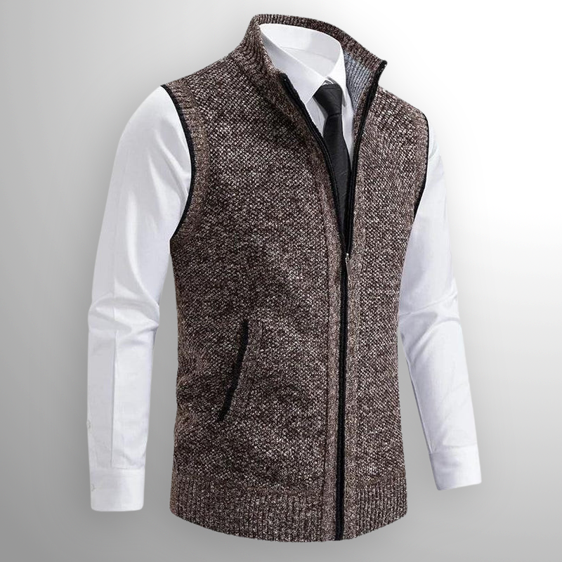 Men’s Zip-Up Knitted Gilet
