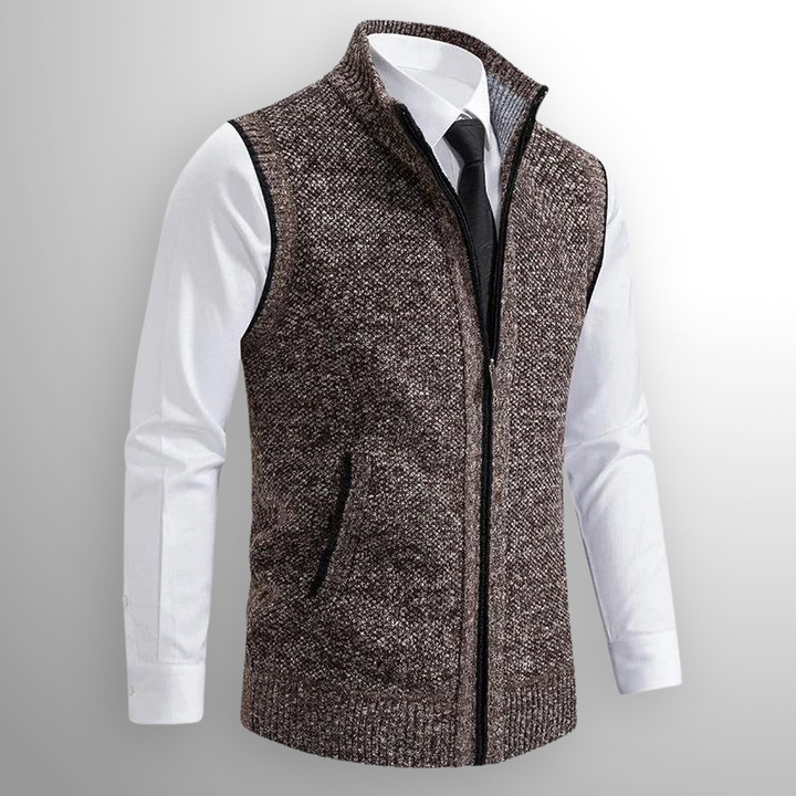 Men’s Zip-Up Knitted Gilet