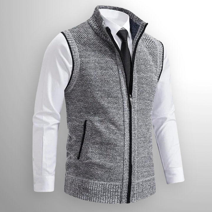 Men’s Zip-Up Knitted Gilet