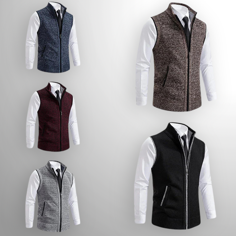 Men’s Zip-Up Knitted Gilet