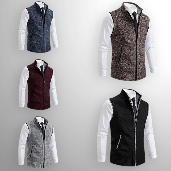 Men’s Zip-Up Knitted Gilet