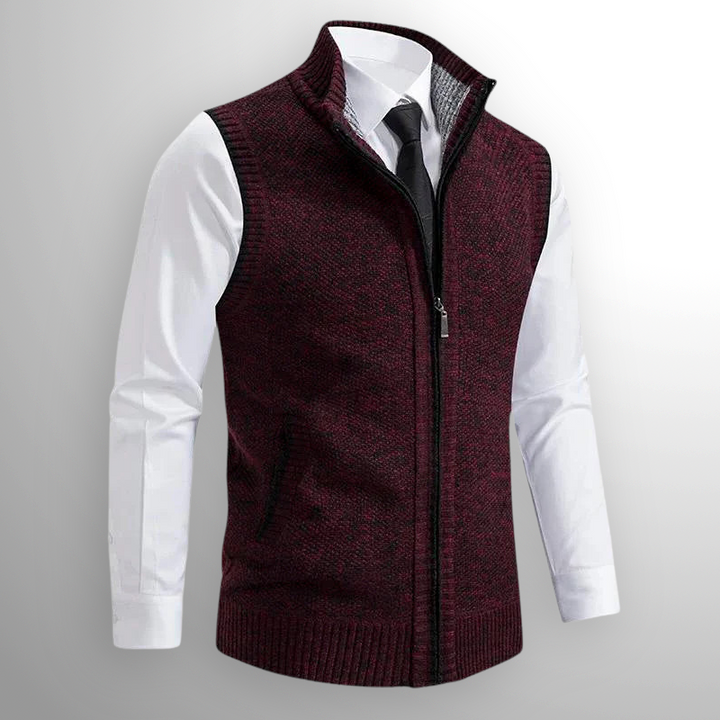 Men’s Zip-Up Knitted Gilet